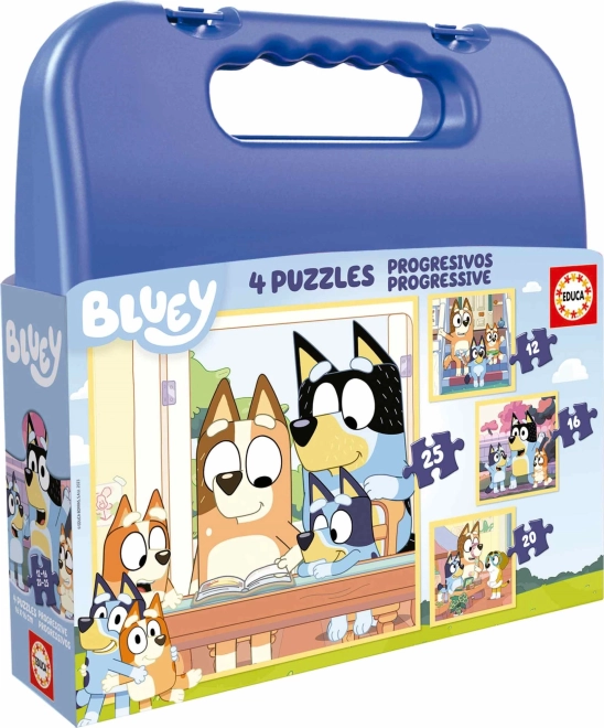 Puzzle im Koffer Bluey 4v1