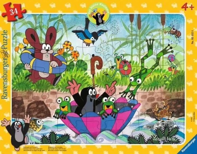 Ravensburger Einlegepuzzle Der kleine Maulwurf – Puzzle mit 34 Teilen