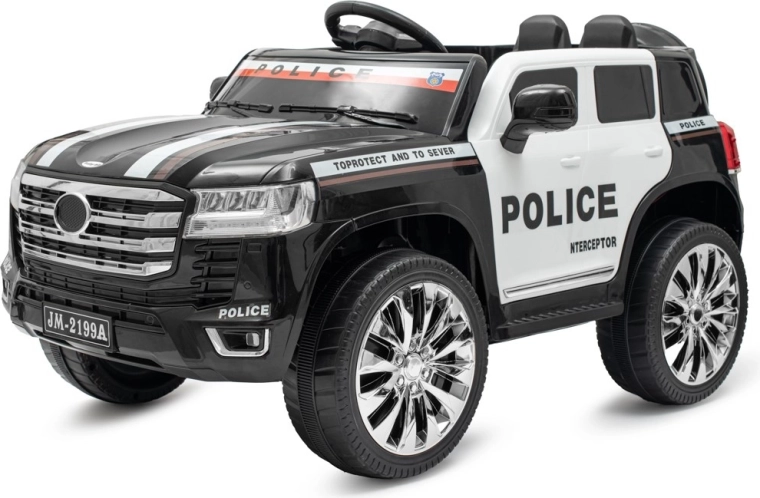 Baby Mix Polizeiliches Elektroauto 4x4 schwarz