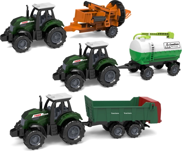 Traktor mit Zubehör 17 cm - 1 Stück