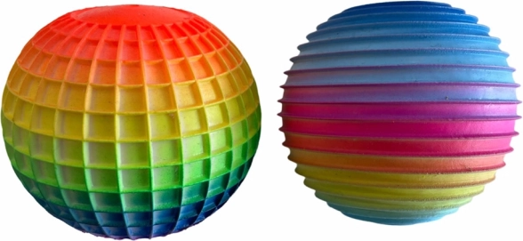 Knetball Jumbo Rainbow geriffelt 9 cm