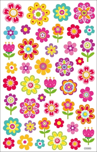 Aufkleber Blumen – Set 35 Stk.