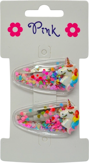 Haarspangen mit Einhorn, 2 Stk.