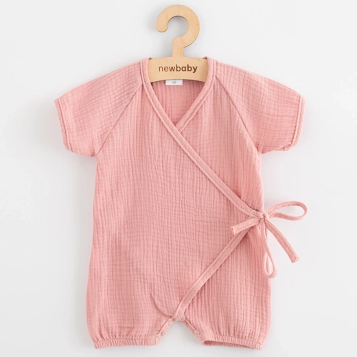 Baby-Sommeroverall aus Musselin New Baby rosa