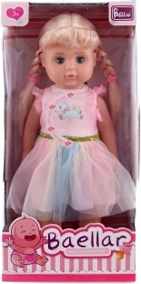 Laufpuppe im rosa Kleid 40 cm
