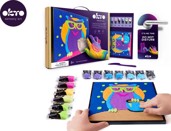 OKTO Malset Eule Leinwand 29x29 cm