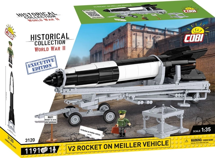Cobi Historical Collection Zweiter Weltkrieg Rakete V2 auf Meiller-Start- und Transportfahrgestell Executive Edition