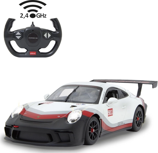 Jamara Porsche 911 GT3 Cup RC-Auto mit Fernsteuerung 1:14 weiß 2,4 GHz