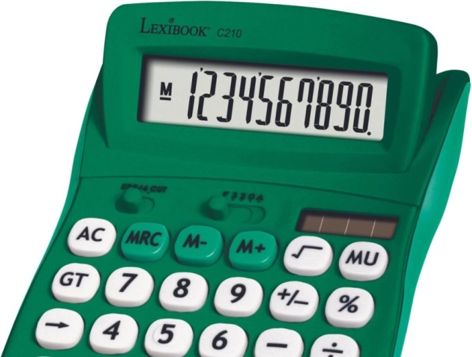 Lexibook Taschenrechner, 10-stellig, Gummioberfläche, grün