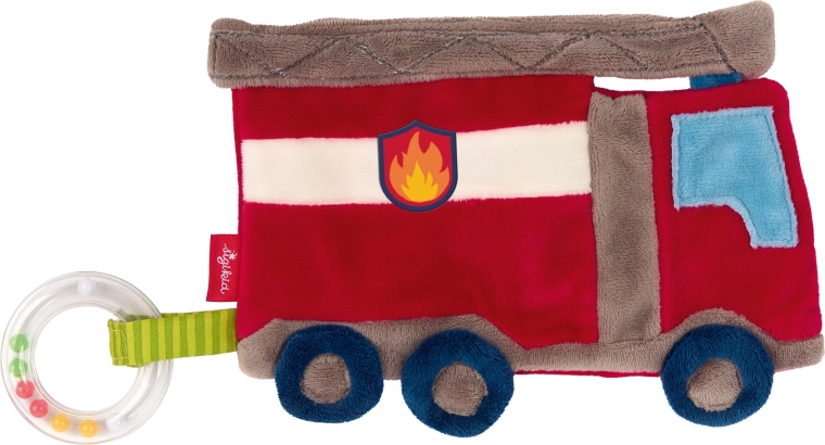 Sigikid Kuscheltuch – Feuerwehrauto mit Knisterfolie und Rassel