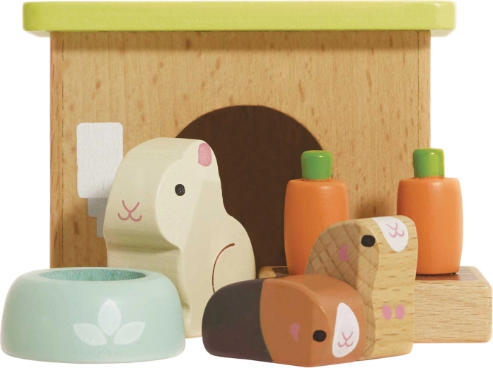 Holztiere für das Puppenhaus – Kaninchen und Meerschweinchen Le Toy Van