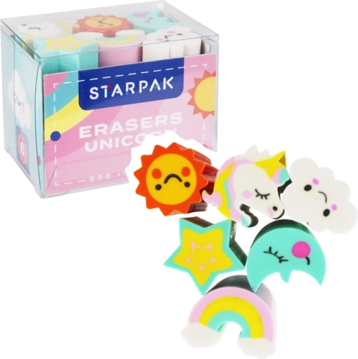 Einhorn-Radiergummi (Packung mit 6 Stück)