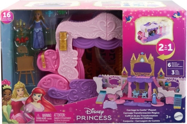 Disney Prinzessinnen Figuren-Set Kutsche und Schloss 2-in-1