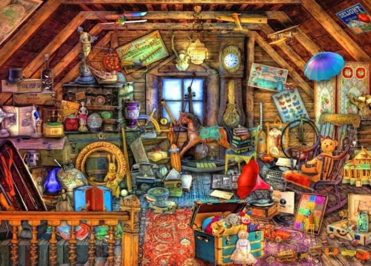 Puzzle Dachboden-Schätze 1500 Teile BLUEBIRD