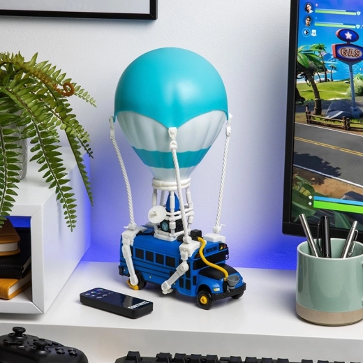 Fortnite Battle-Bus-Licht mit RGB-Beleuchtung und Kopfhörerhalter