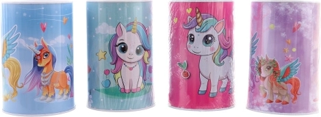 Metallspardose mit Einhorn