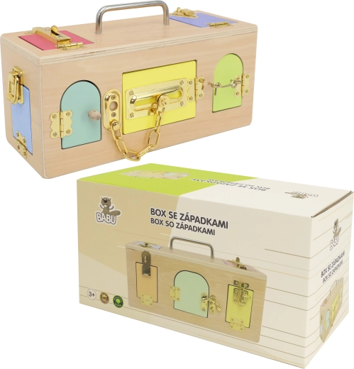 Pädagogische Holzbox mit Rastmechanismus BABU