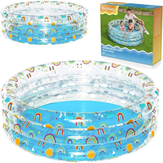 Aufblasbares Kinderplanschbecken Regenbogen 150 × 53 cm Bestway