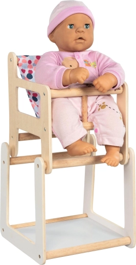 Holz-Hochstuhl für Puppen mit Tisch 2-in-1