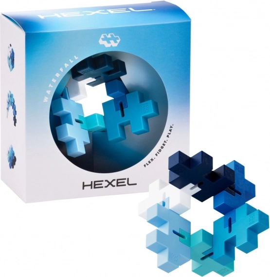 Plus-Plus Hexel Waterfall Anti-Stress-Fidget aus BIG-Teilen