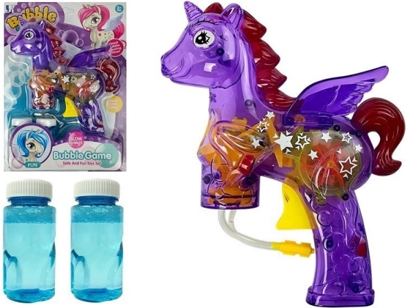Lila Einhorn Seifenblasenpistole