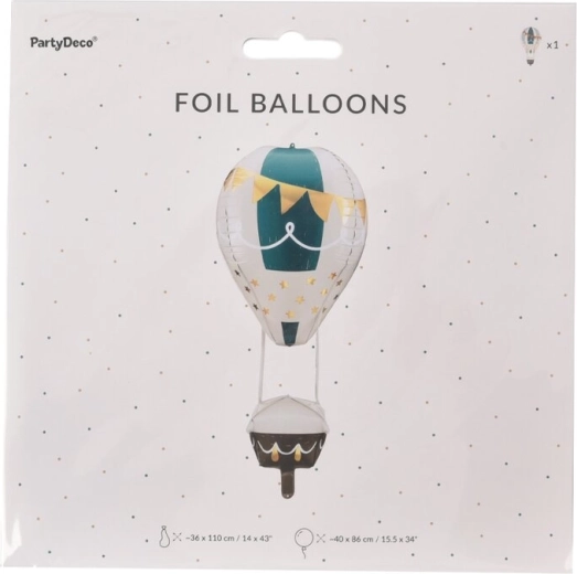 Folienballon Heißluftballon 4D 36 × 110 cm
