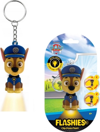 Schlüsselanhänger Paw Patrol Chase mit LED-Taschenlampe