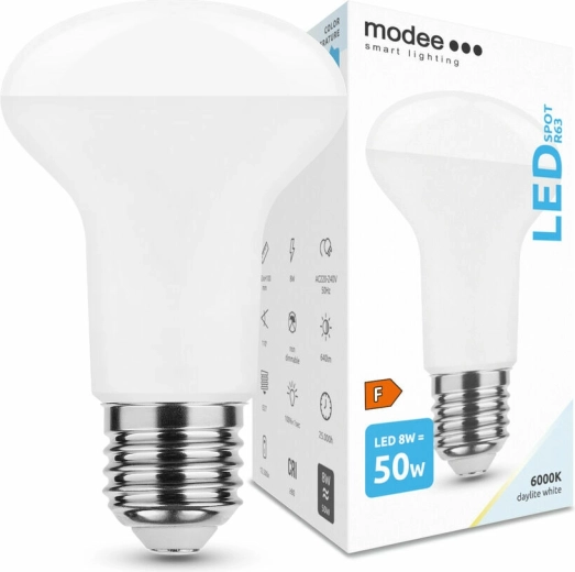 LED-Lampe E27 8W Kaltweiß MODEE Smart Lighting R63