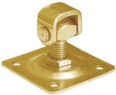 Verstellbares Anschweißband zum Anschrauben M20 × 100 mm, gelb verzinkt