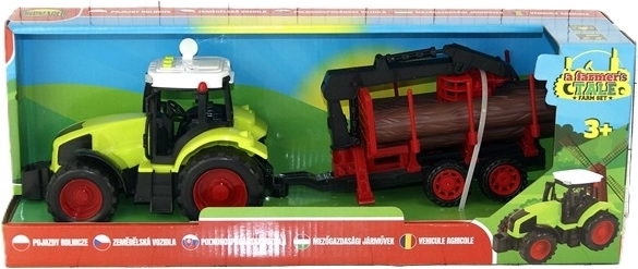 Kindertraktor für den Bauernhof mit Geräuschen und Anhänger