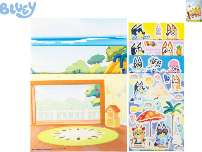 Set zum Erstellen einer eigenen Bluey-Szene