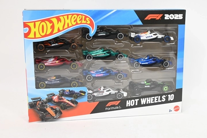 Hot Wheels Formel-1 Race Team Auto-Set, 10 Stk.