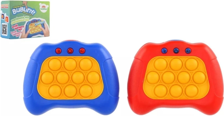 Elektronisches Pop-it-Spiel Bubble Pops – Leuchtblasen, 4 Spielmodi, 2 Farben