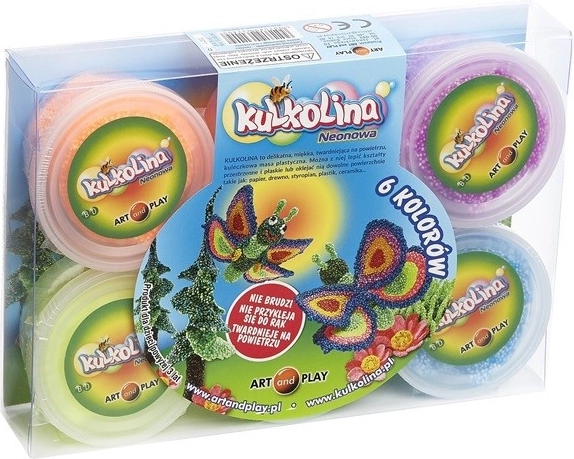Plastelin Kulkolina in 6 Neonfarben