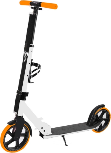 Faltbarer Roller weiß‑orange mit Tragegurt