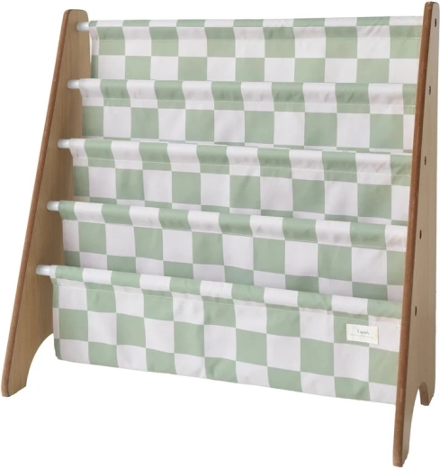 3 Sprouts Bücherständer recycled checkerboard green