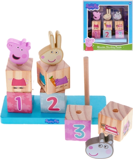 Holzklötze Peppa Wutz mit Figur
