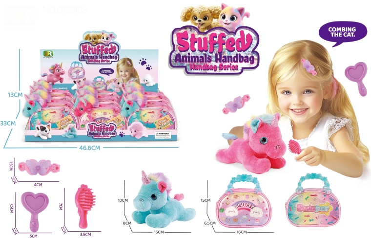 Plüscheinhorn in Tasche 16 cm – Set mit Zubehör