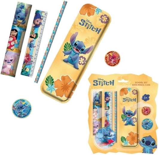 Schulset mit Federmäppchen Lilo & Stitch