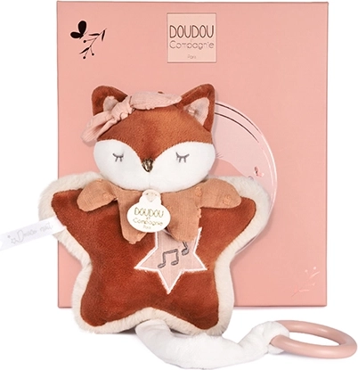 Doudou Geschenkset Plüschfuchs Mina mit Spieluhr 16 cm