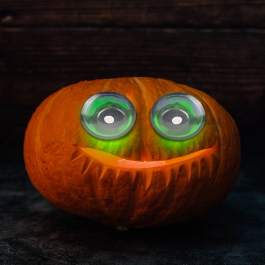 Halloween-Gruselaugen mit grünen LEDs