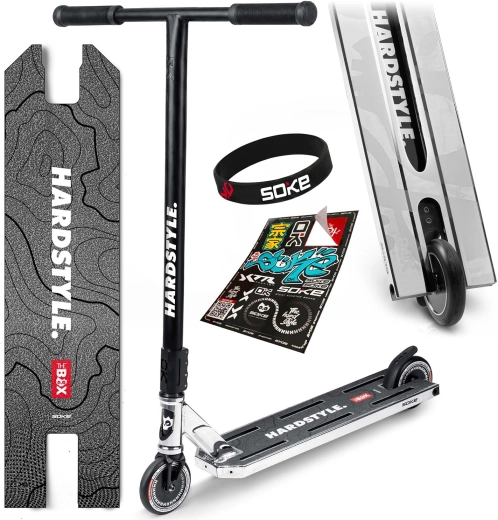 Soke Box Freestyle-Scooter silber-schwarz