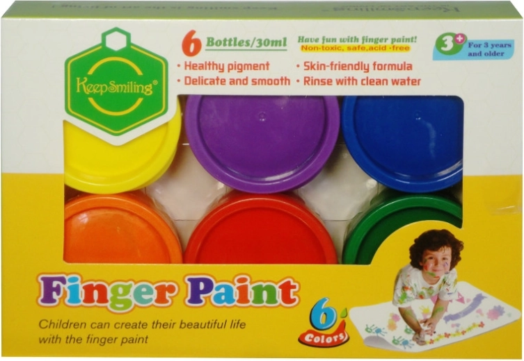 Fingerfarben – Set mit 6 Farben à 30 ml