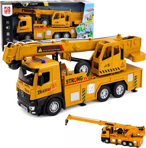 Bau-Kran-Lkw mit Metallkabine, Licht und Sound 1:12 – 1 Stück
