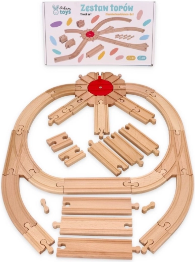 Holz-Schienen-Set 37 Teile Adam Toys