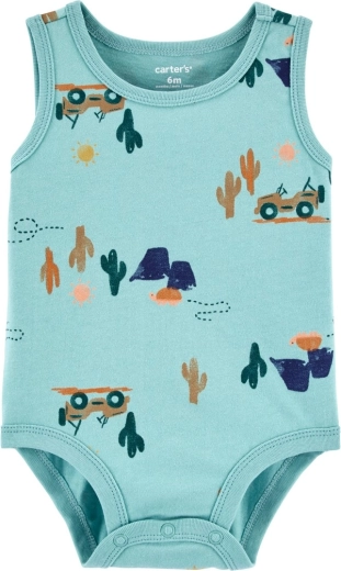Carter’s ärmelloser Baumwoll-Body Blue Jeep für Jungen (6 M)