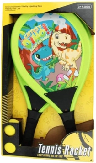 Kinderset mit Dinosaurier-Schlägern – 2 Schläger und 2 Bälle