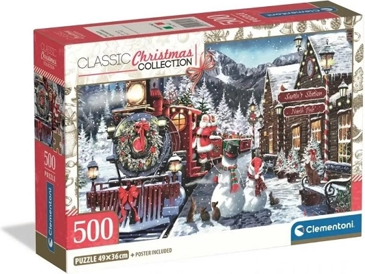 Clementoni Christmas Collection Puzzle 500 Teile – Bahnhof