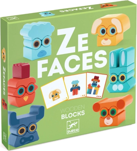 Djeco Holzspiel Tiergesichter