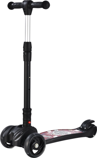 Kinder-Dreirad-Scooter mit leuchtenden Rädern Sparkys, schwarz